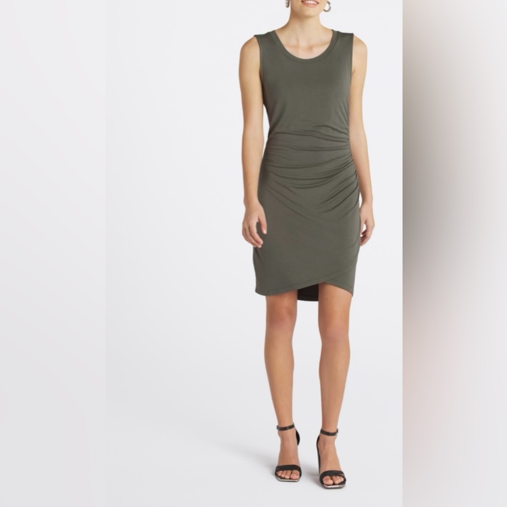 Lane Ruched Knit Fitted Dress